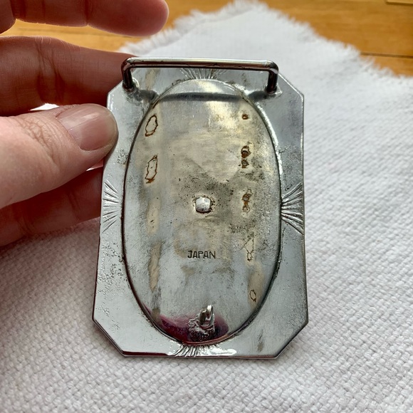 Vintage Belt Buckle Bronc Riding Saddle Horse Silver Colour Cowboy Western - Picture 4 of 7